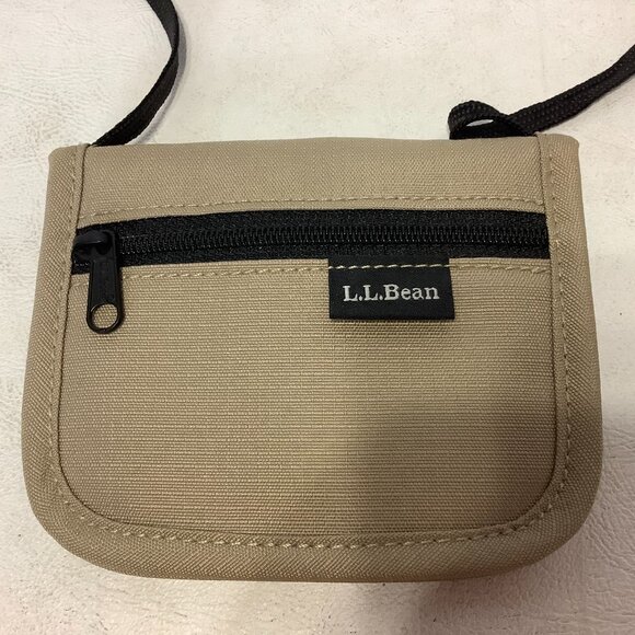L.L. Bean Travel Wallet Coin Card Tan 4.5" x 3.5" - Picture 3 of 4